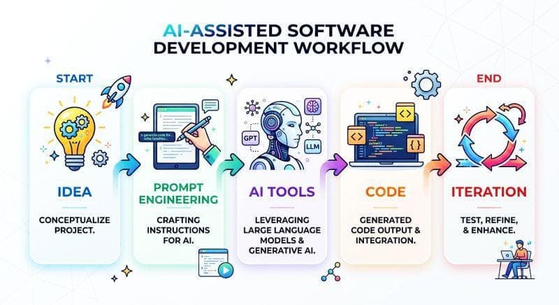 What is vibe coding — describing software in plain English while AI generates the implementation